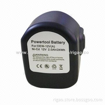 12V Rechargeable Replacement Battery for Dewalt DE9074, DC9071